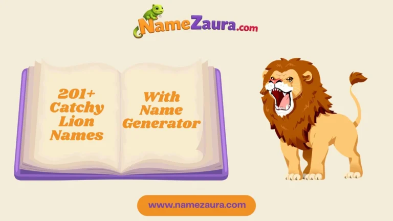 Brave and Catchy Lion Names With Name Generator