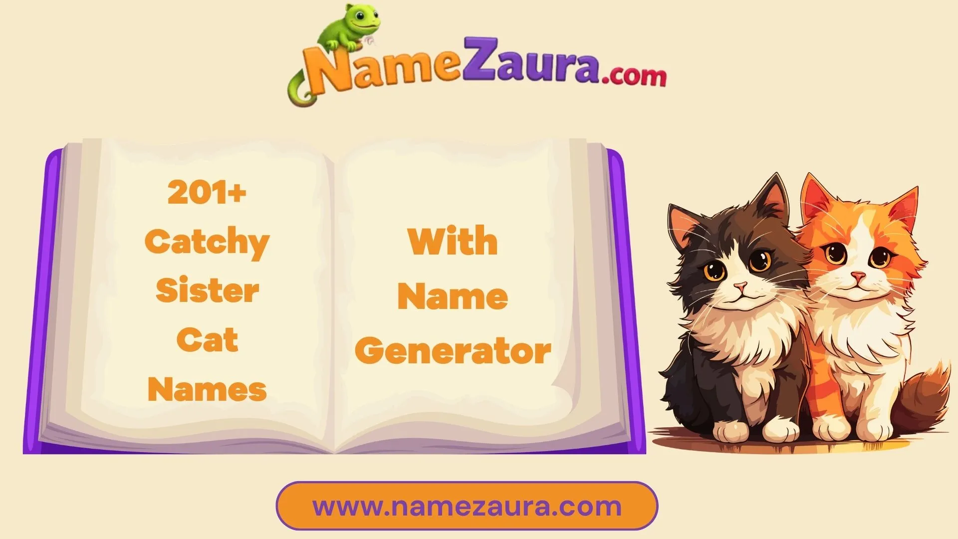 Unique and Catchy Sister Cat Names With Name Generator