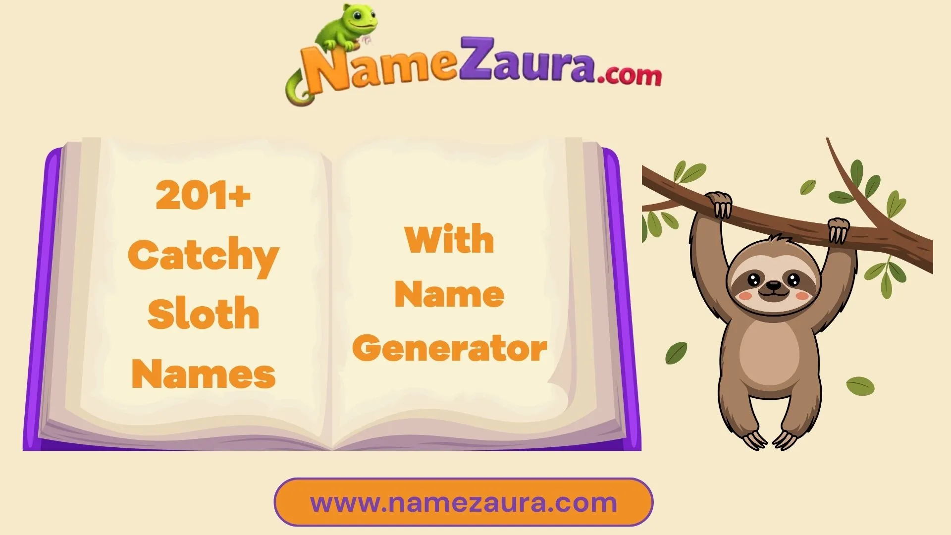 Unique and Catchy Sloth Names With Name Generator