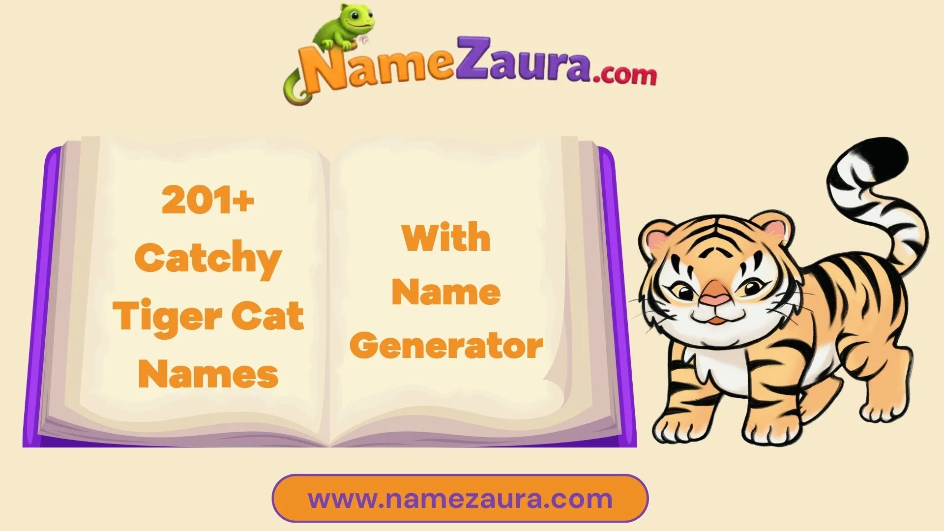 Cute and Catchy Tiger Cat Names With Name Generator