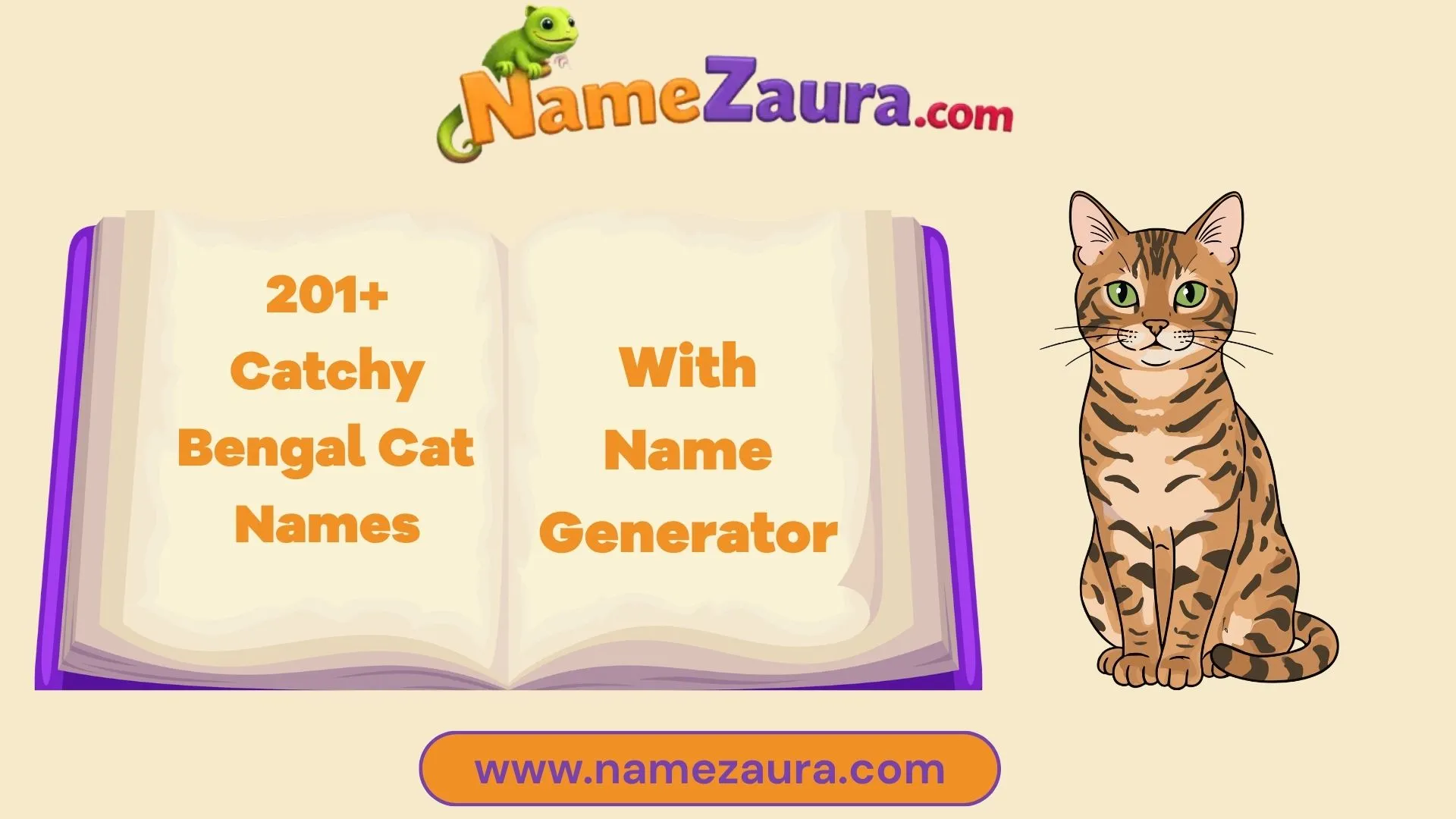 Cool And Catchy Bengal Cat Names With Name Generator