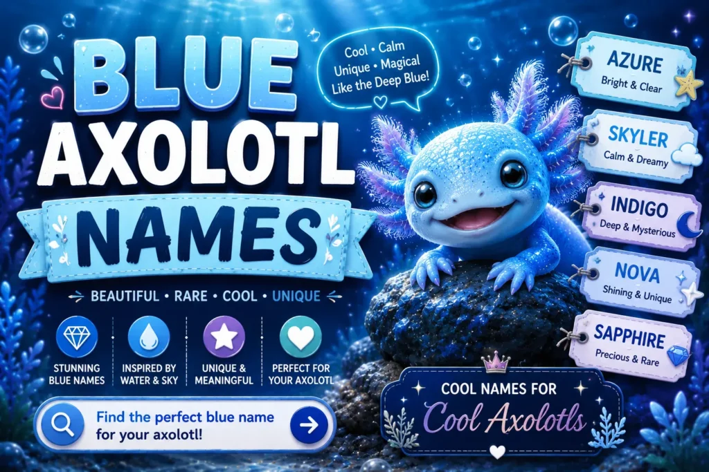 Blue Axolotl Names
