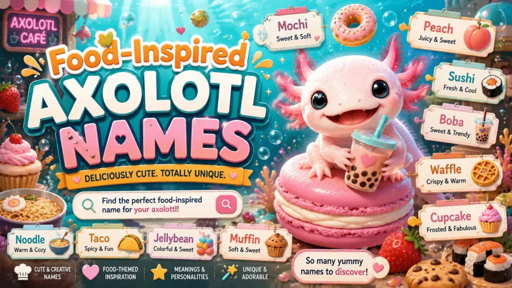 Food-Inspired Axolotl Names