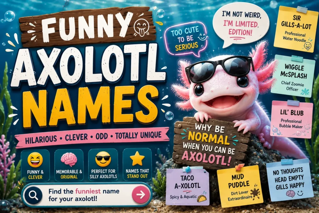 Funny Axolotl Names