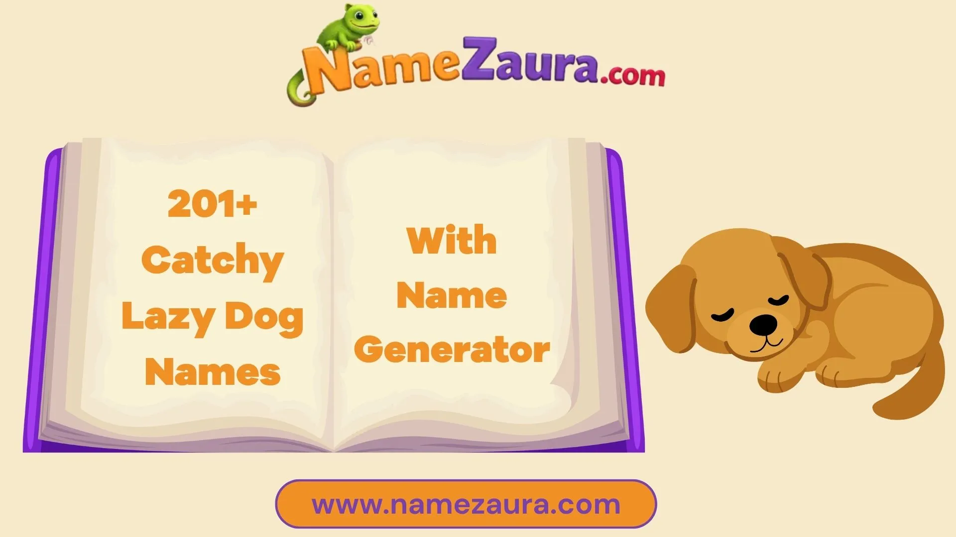 Adorable & Unique Lazy Dog Names With Name Generator