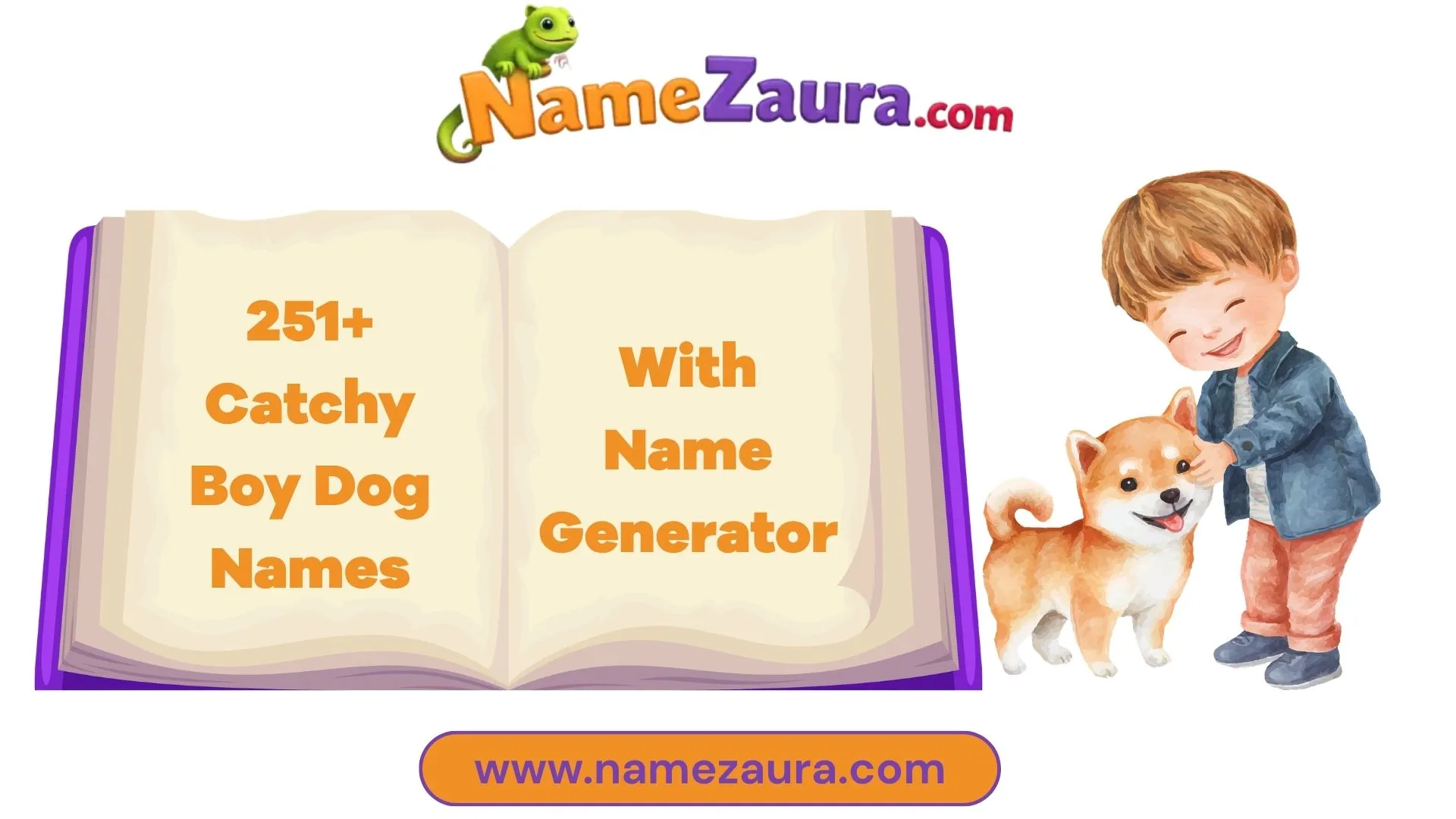 Cute & Unique Boy Dog Names With Name Generator