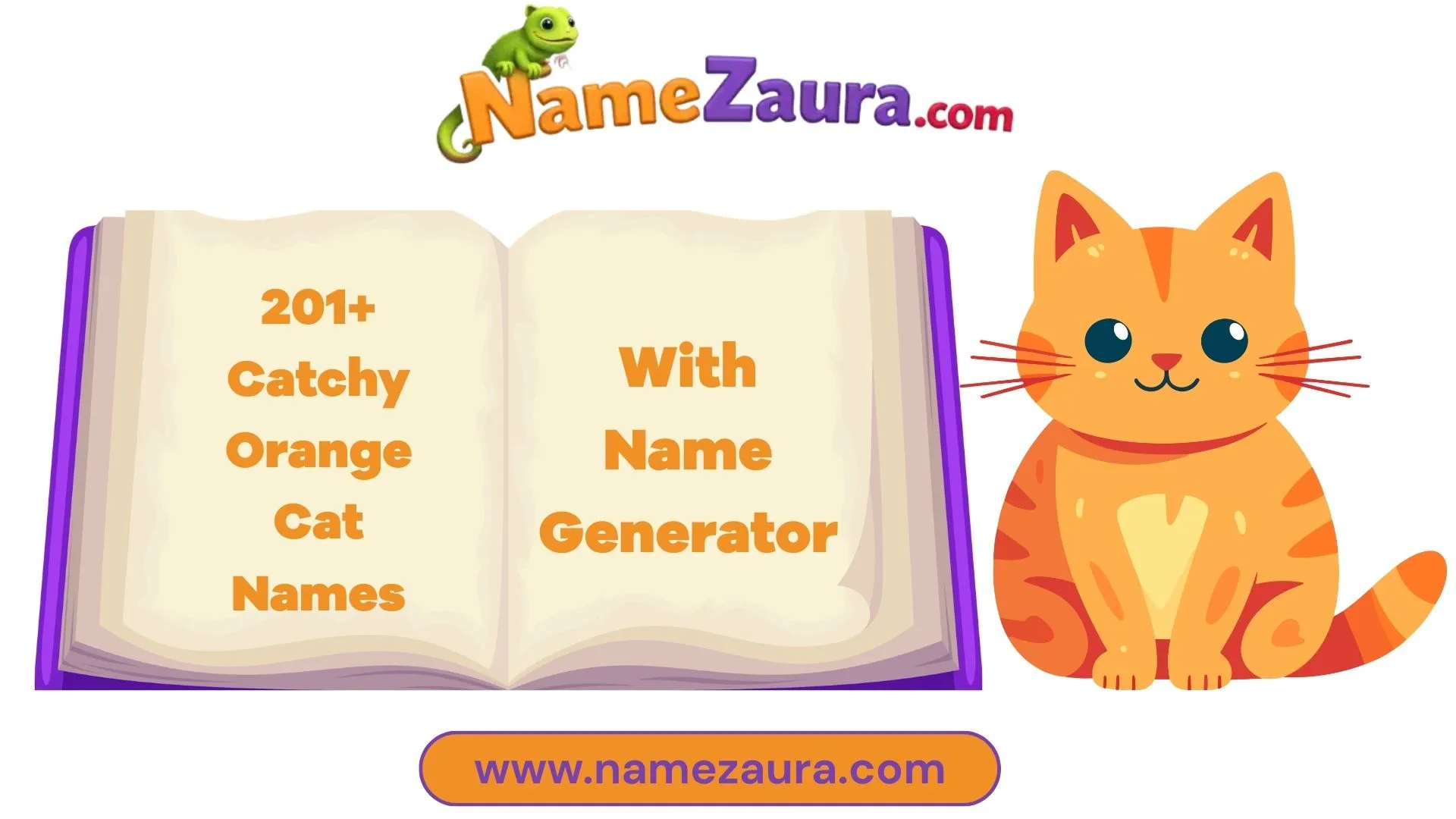 Orange Cat Names Inspired by Color With Name Generator