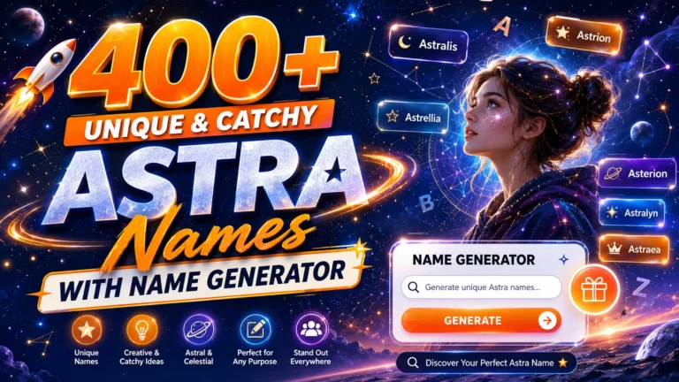 Unique & Catchy Astra Names With Name Generator