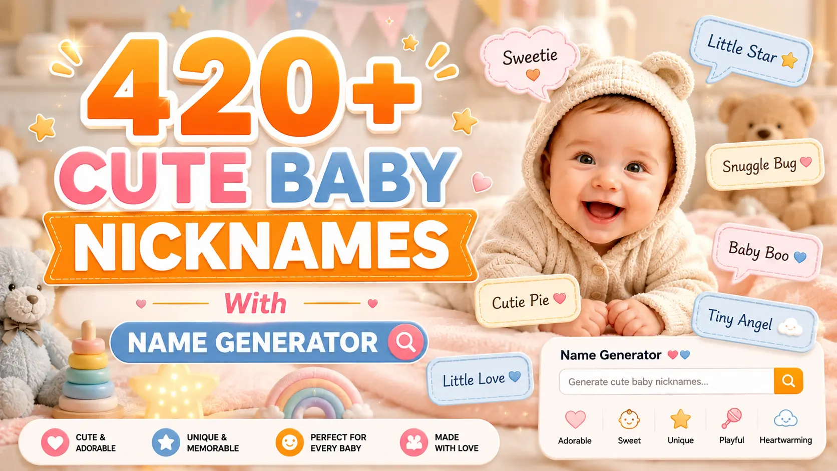 Cute Baby Nicknames With Name Generator