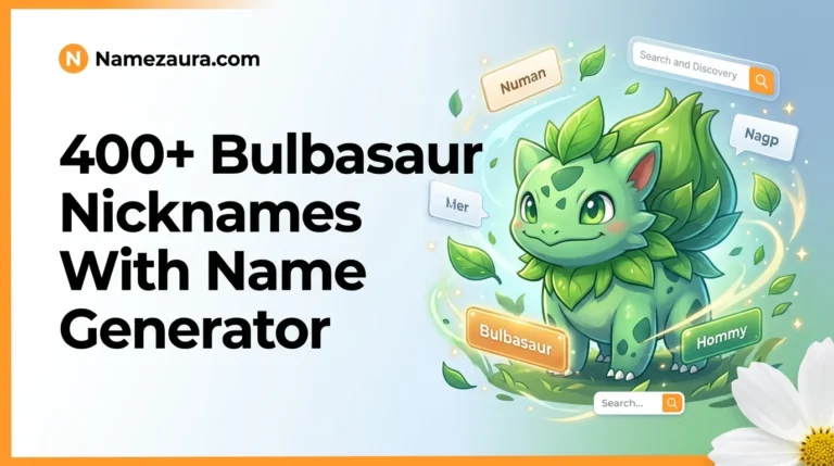 Bulbasaur Nicknames With Name Generator