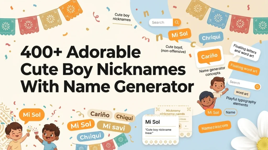 Adorable Cute Boy Nicknames With Name Generator