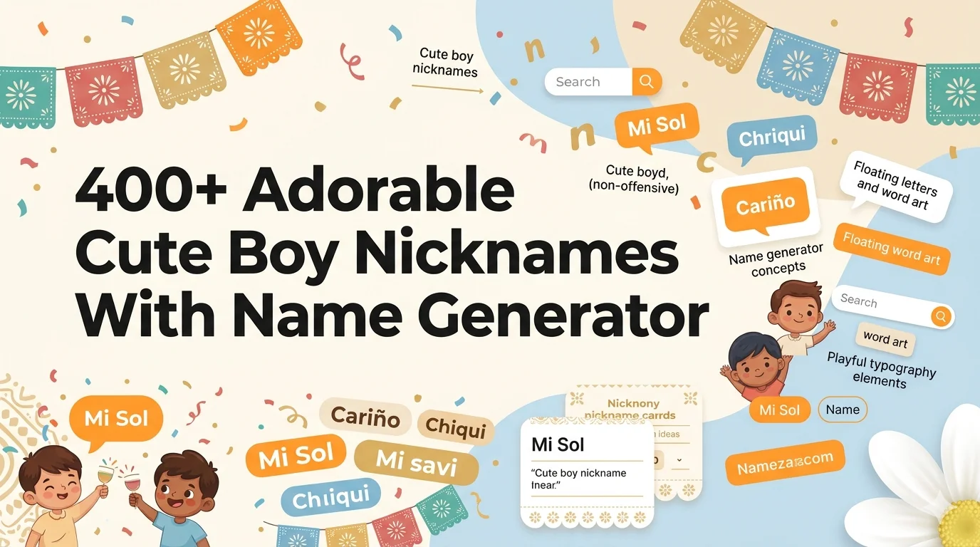 Adorable Cute Boy Nicknames With Name Generator