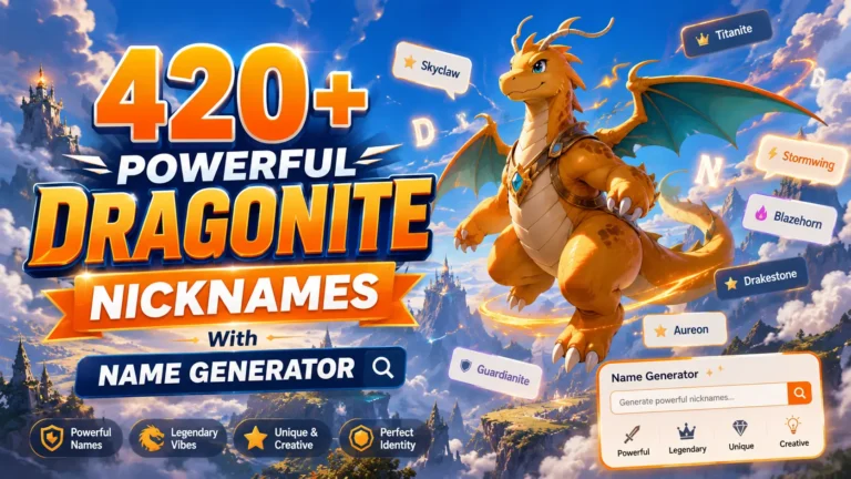Powerful Dragonite Nicknames With Name Generator