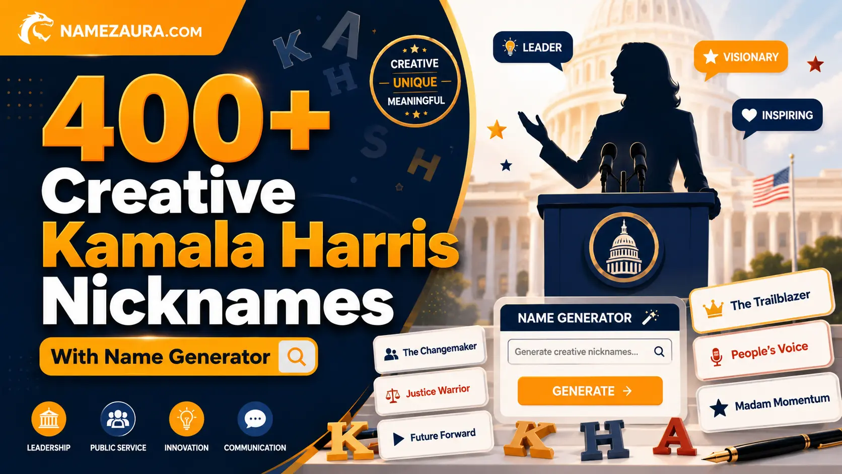 Creative Kamala Harris Nicknames With Name Generator