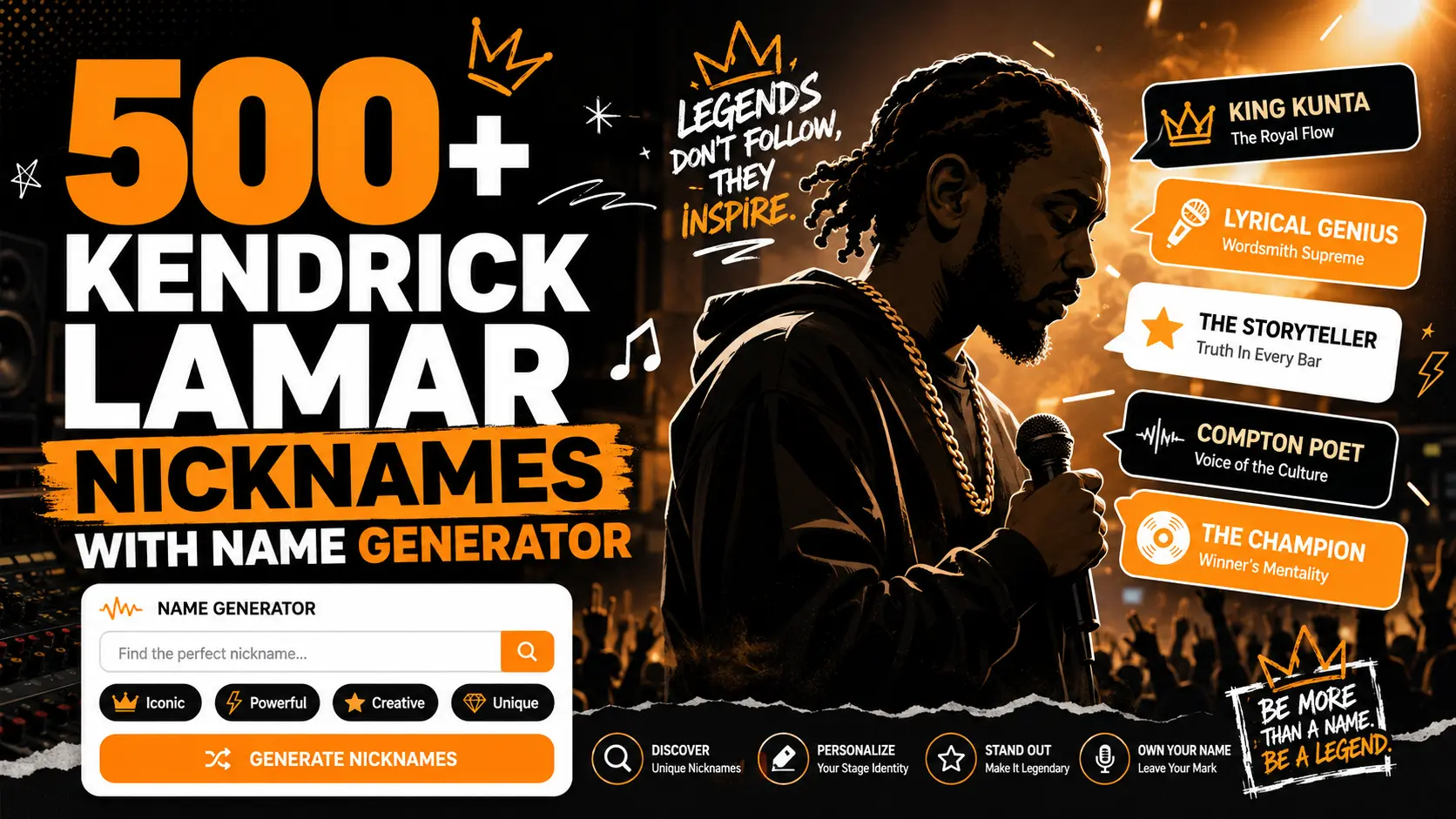 Kendrick Lamar Nicknames With Name Generator