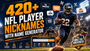 NFL Player Nicknames With Name Generator
