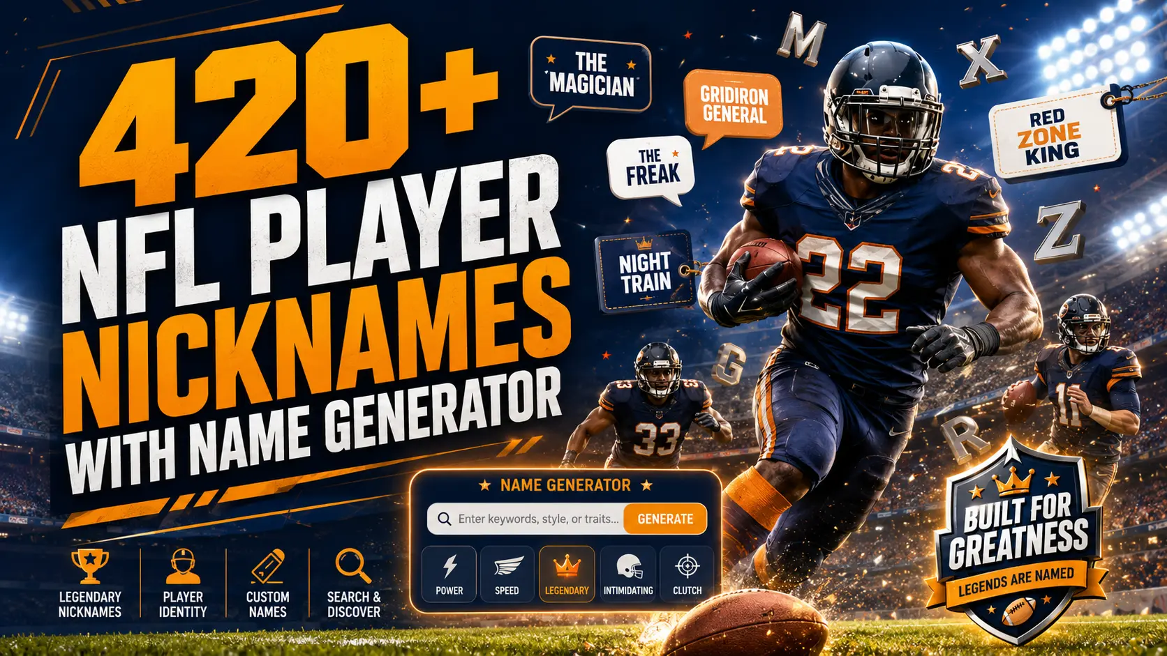 NFL Player Nicknames With Name Generator