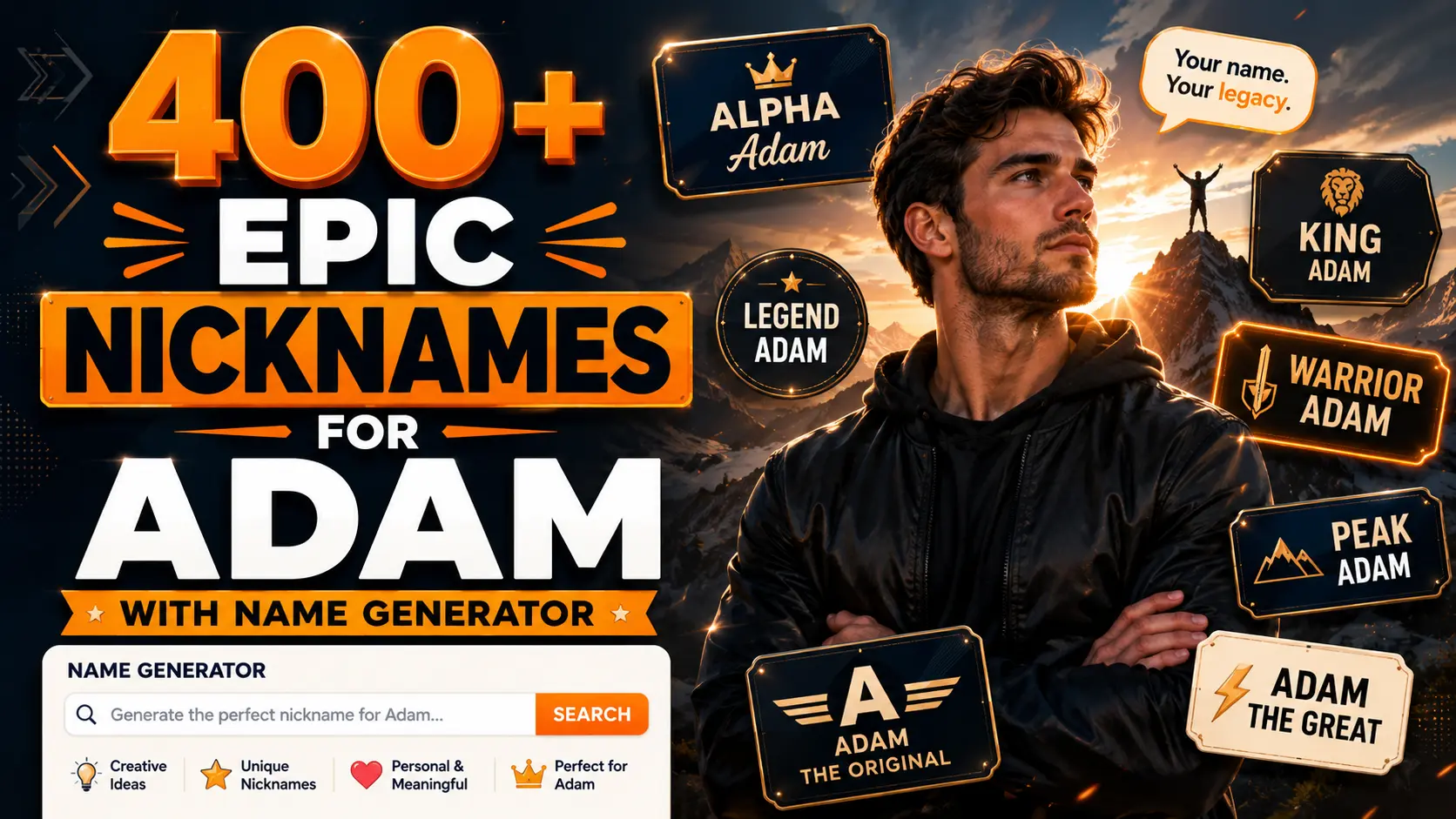 Epic Nicknames for Adam With Name Generator
