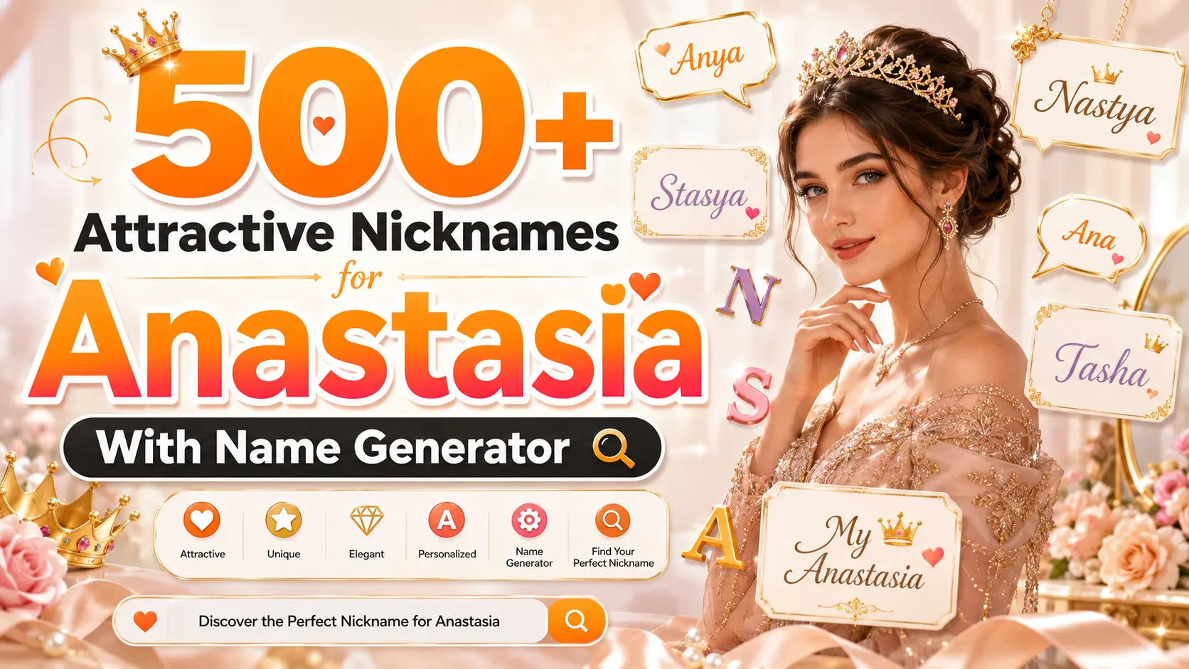 Attractive Nicknames for Anastasia With Name Generator