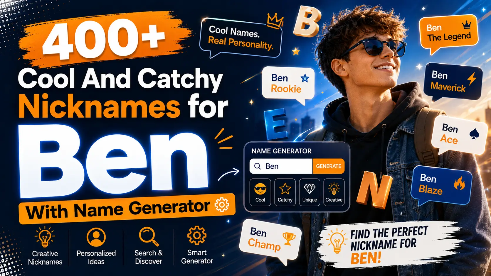 Cool And Catchy Nicknames for Ben With Name Generator