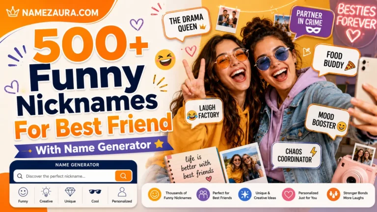 Funny Nicknames For Best Friend With Name Generator