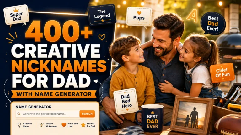 Creative Nicknames for Dad With Name Generator