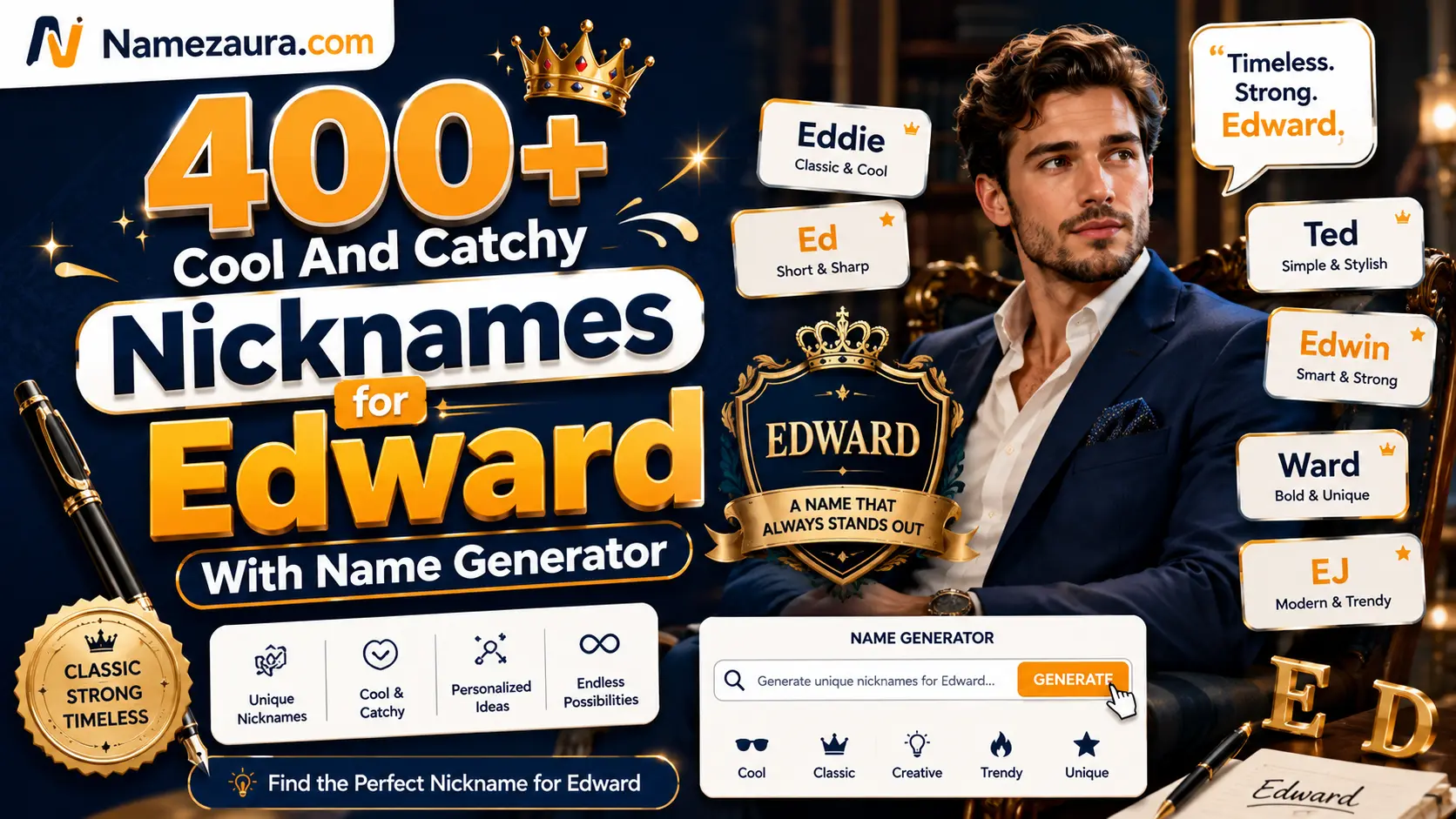 Cool And Catchy Nicknames for Edward With Name Generator