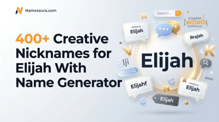 Creative Nicknames for Elijah With Name Generator