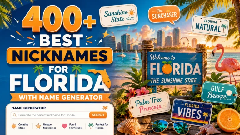 Best Nicknames for Florida With Name Generator