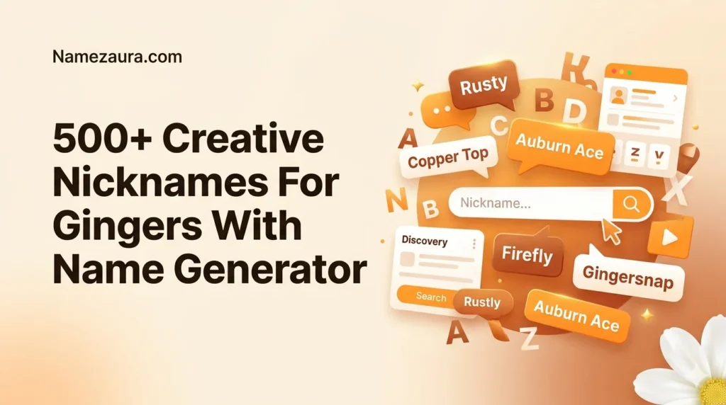 Creative Nicknames For Gingers With Name Generator