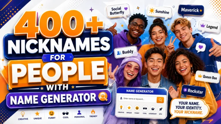 Nicknames for People With Name Generator