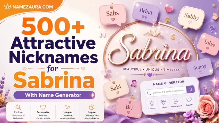 Attractive Nicknames for Sabrina With Name Generator