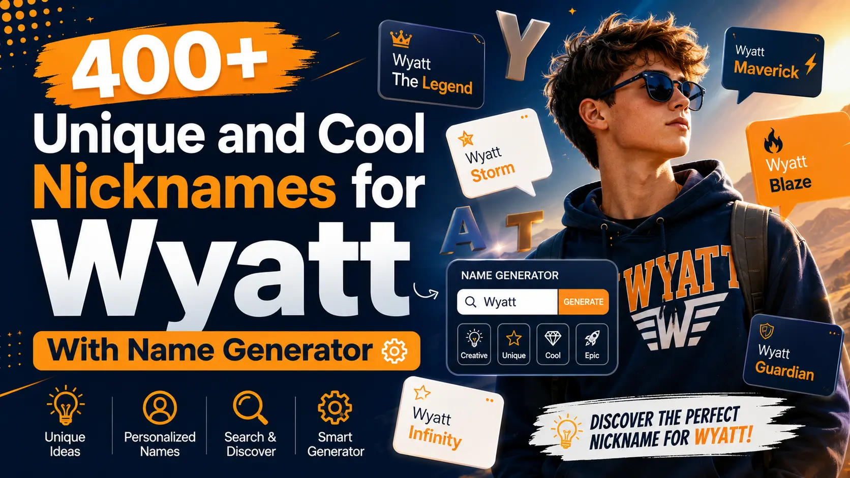 Unique and Cool Nicknames for Wyatt with Name Generator