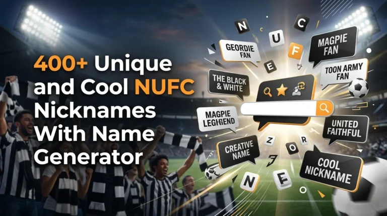 Unique and Cool NUFC Nicknames With Name Generator