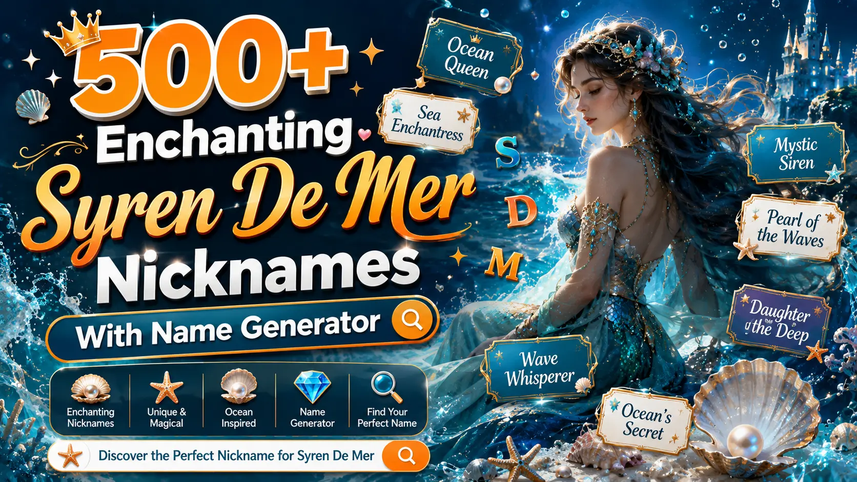 Enchanting Syren De Mer Nicknames With Name Generator