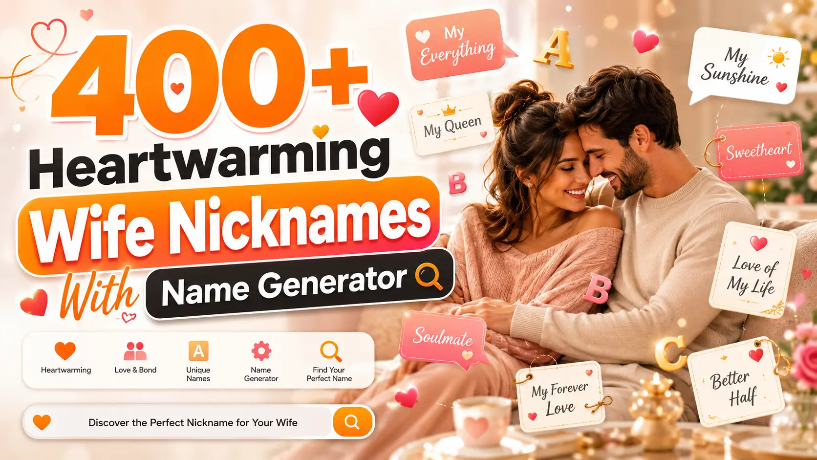 Heartwarming Wife Nicknames With Name Generator