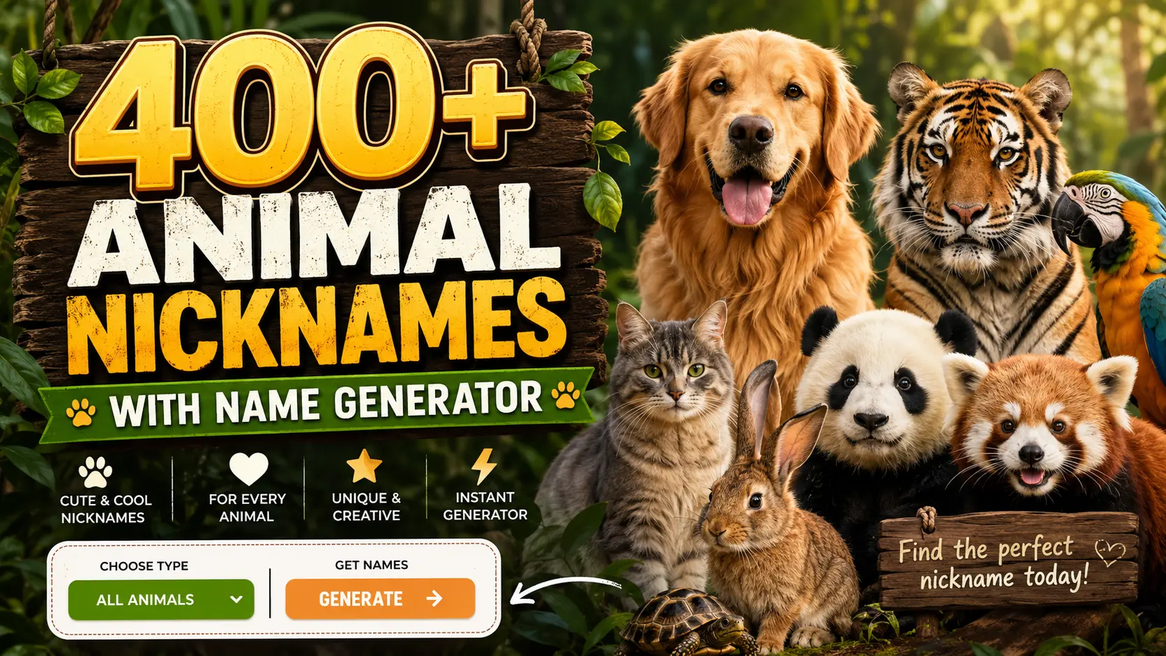 Animal Nicknames With Name Generator