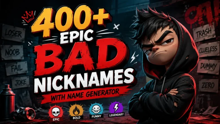 Epic Bad Nicknames With Name Generator