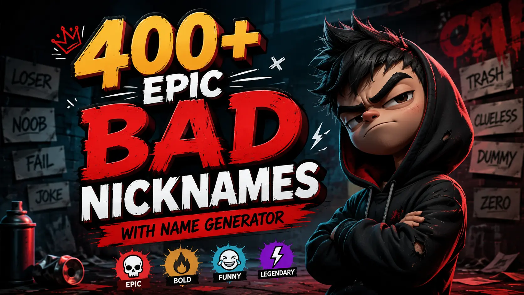 Epic Bad Nicknames With Name Generator