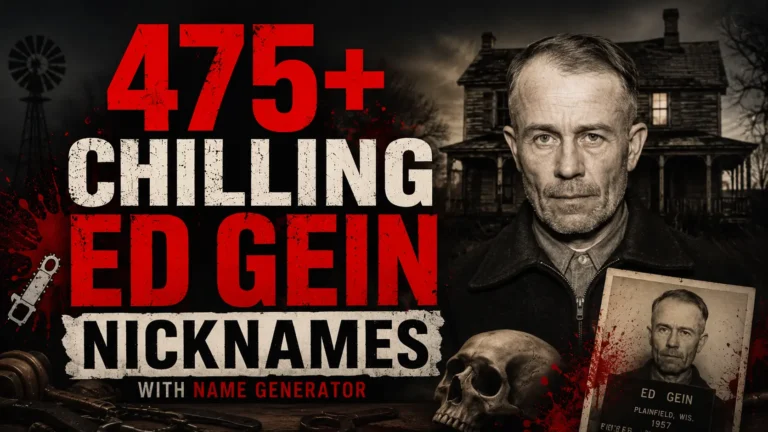 Chilling Ed Gein Nicknames With Name Generator