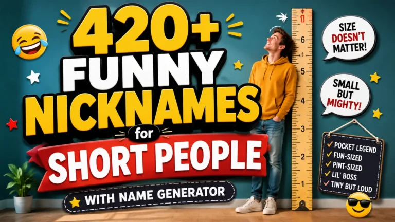 Funny Nicknames for Short People With Name Generator