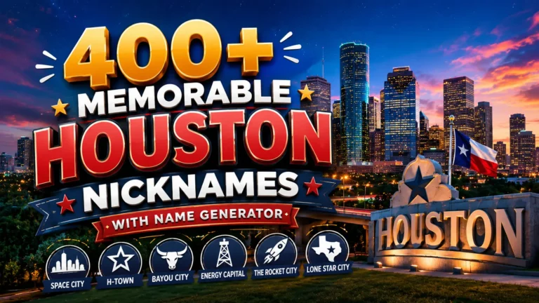Memorable Houston Nicknames With Name Generator