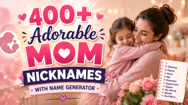Adorable Mom Nicknames With Name Generator