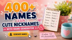 Names With Cute Nicknames With Name Generator