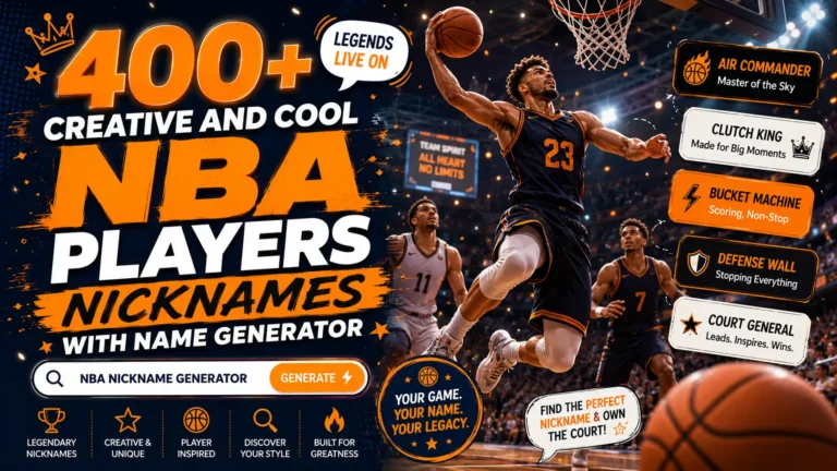 Creative and Cool NBA Players Nicknames With Name Generator