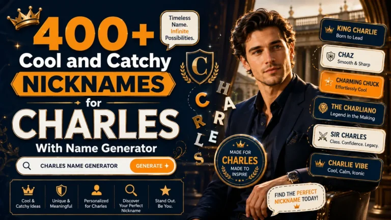 Cool and Catchy Nicknames for Charles With Name Generator