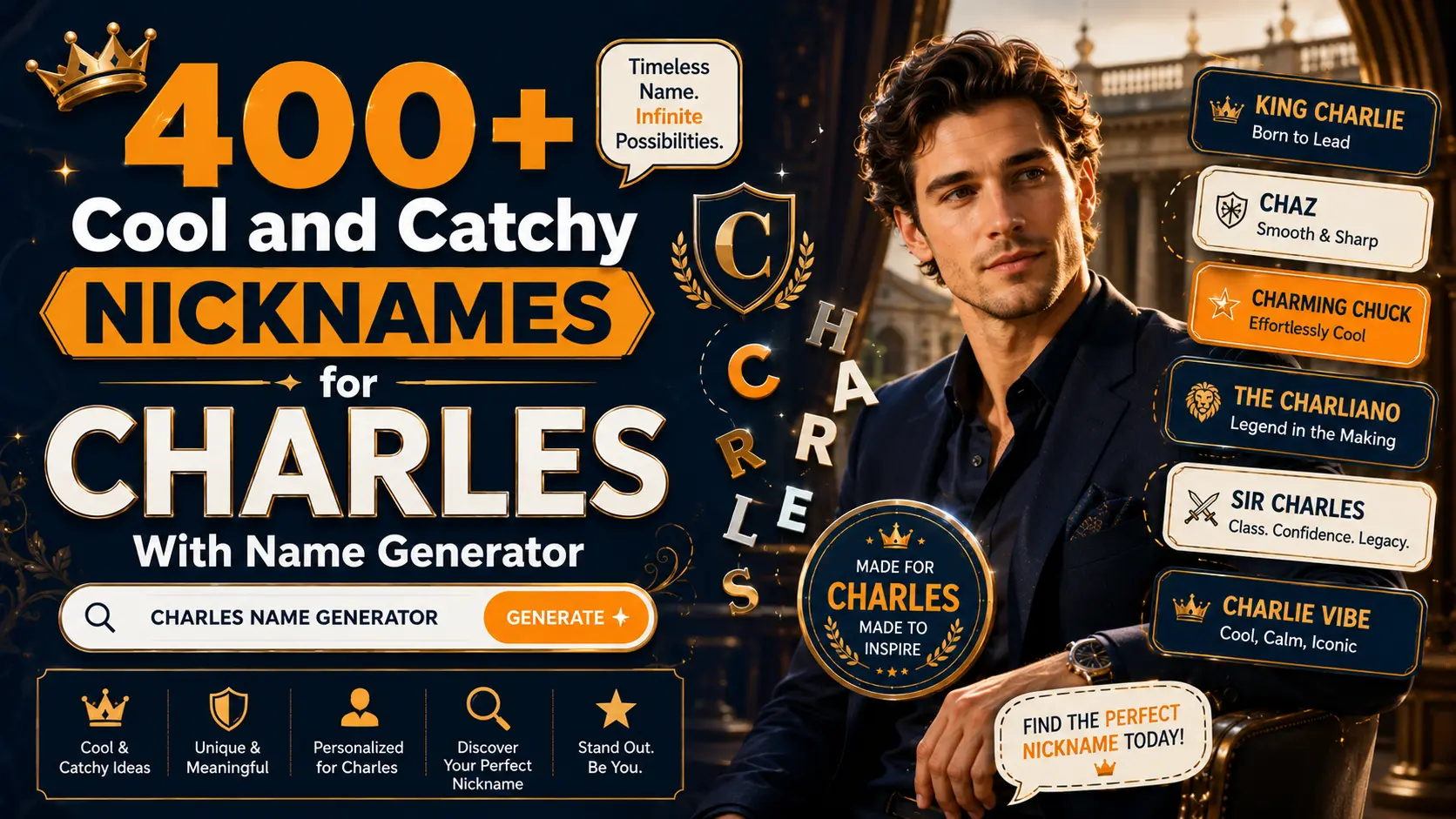 Cool and Catchy Nicknames for Charles With Name Generator