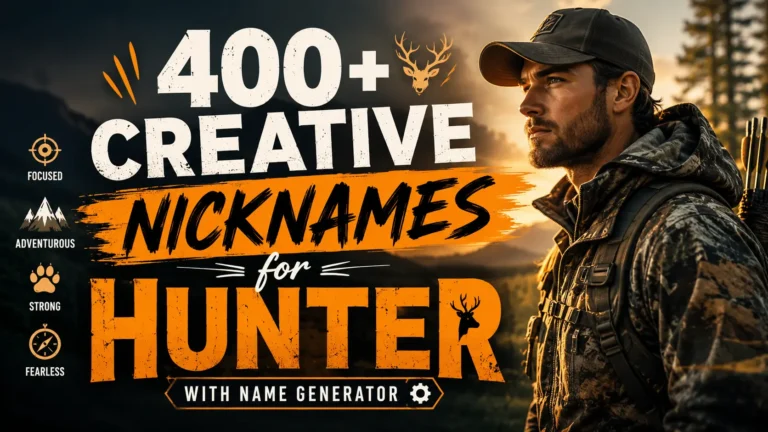 Creative Nicknames for Hunter With Name Generator