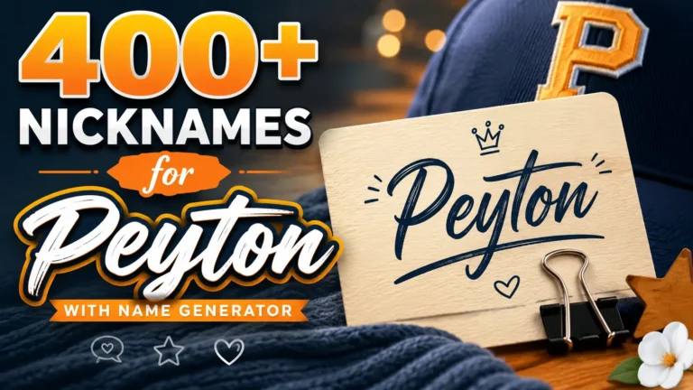 Nicknames for Peyton With Name Generator
