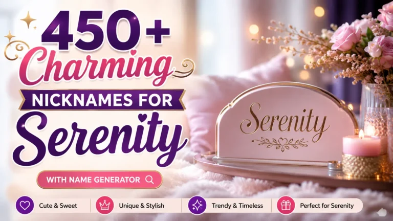 Charming Nicknames for Serenity With Name Generator